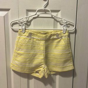 (kate spade) yellow embroidered shorts